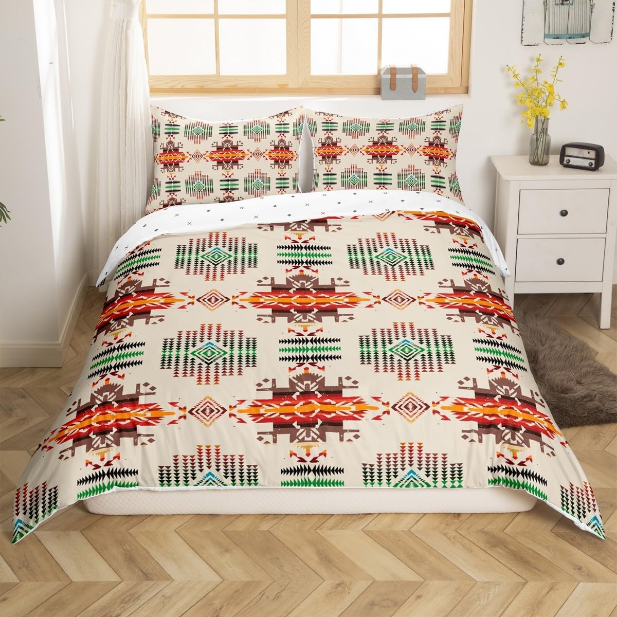 jejeloiu Western Duvet Cover Rustic Western Horse Toddler Size Bedding Set for Kids Boys Girls Country Wild West Comforter Cover Soft Microfiber,No Comforter