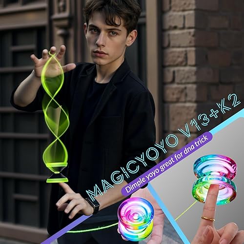 Miniatura 23 de MAGICYOYO V13 DEEPSPIN Yoyo Bimaterial para niños de 8 a 12 años, Yoyo profesional de doble función para todos los niveles de habilidad, Yo-yo de