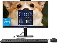 Lenovo 24" FHD All-in-One PC: Intel N100 4-Core, 8GB RAM, 512GB SSD, WiFi 6, BT 5.2, Office 365 Web, Win 11 - Onyx Black