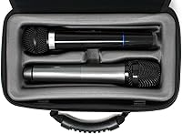 Vista 5 de LOUDmouth Funda de micrófono inalámbrico dual Caja de almacenamiento de EVA de viaje dura para dos micrófonos inalámbricos Estuche de transporte