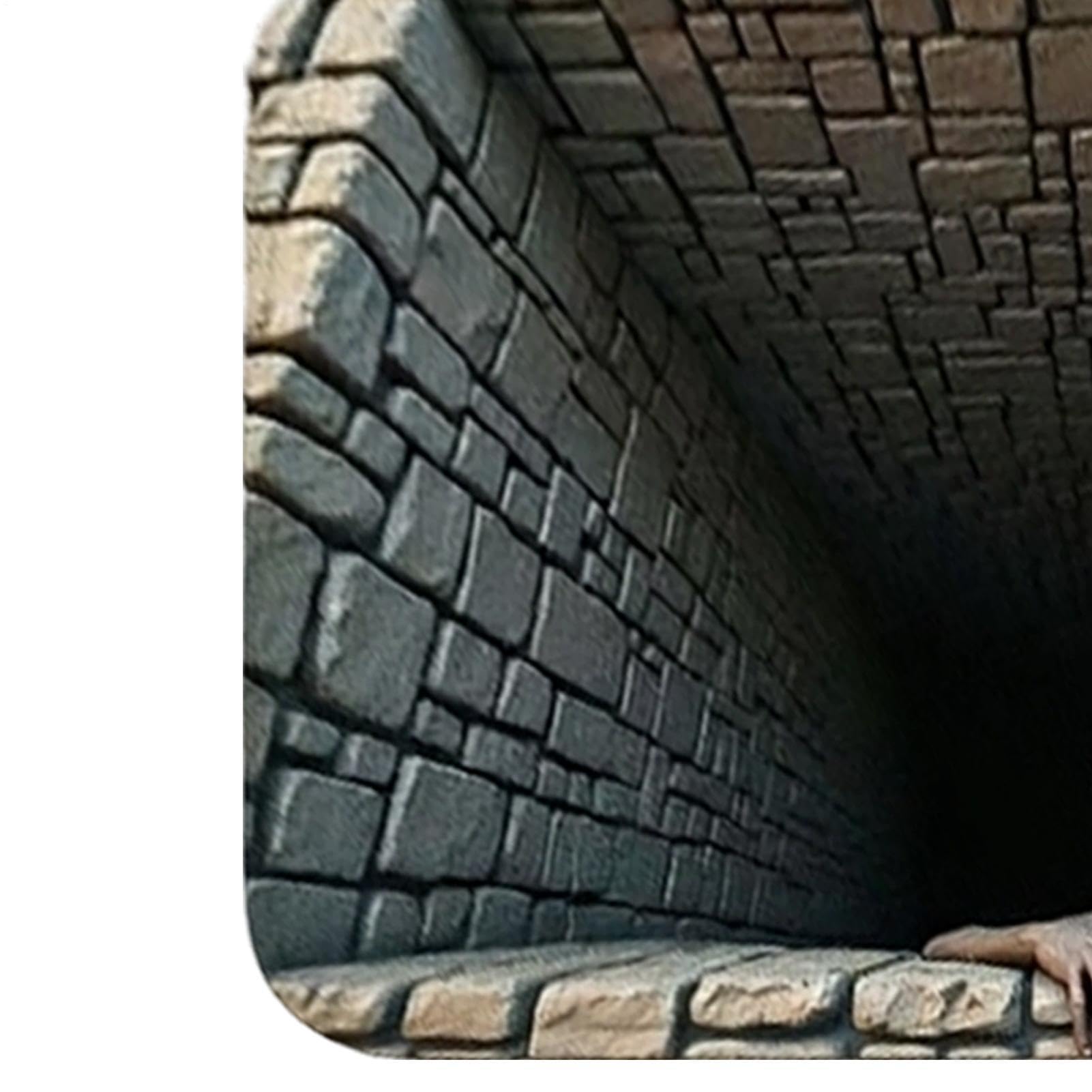 Illusion - Tappeto decorativo rettangolare 3D con fori | Zerbino antiscivolo per Halloween, per casa, soggiorno, vacanze, bagno, vasca da bagno, ingresso
