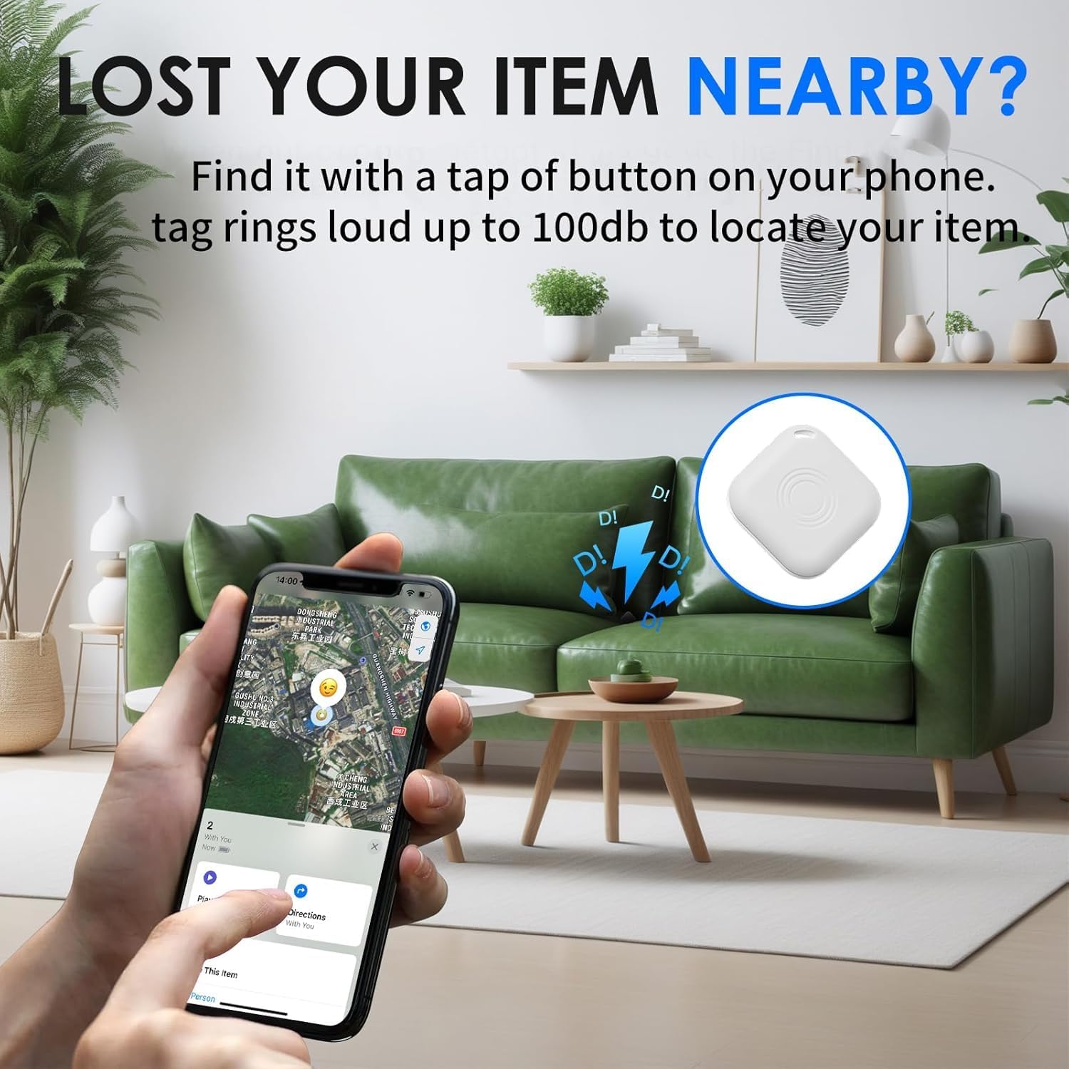 Smart Tracker Air Tags-4 Pack,Bluetooth Luggage Tracker,Works with Apple Find My (iOS Only),Lightweight Item Locator Prevent Loss of Key,Bag,Wallet,Suitcase,IPX7 Waterproof and Battery Replaceable