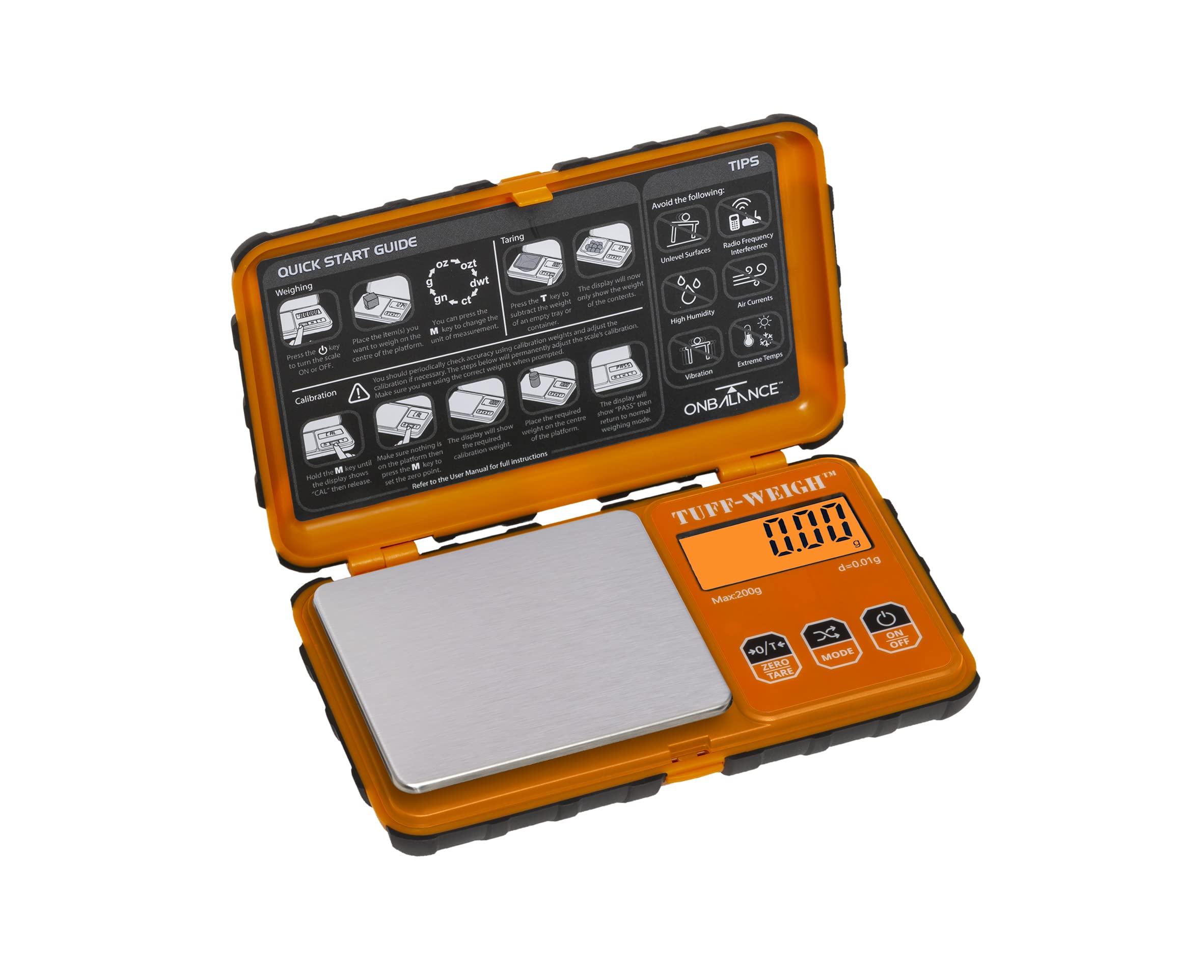 Visit-The-On-Balance-Store On Balance Tuff-Weigh Digital Pocket Scale 100G X 0.01G