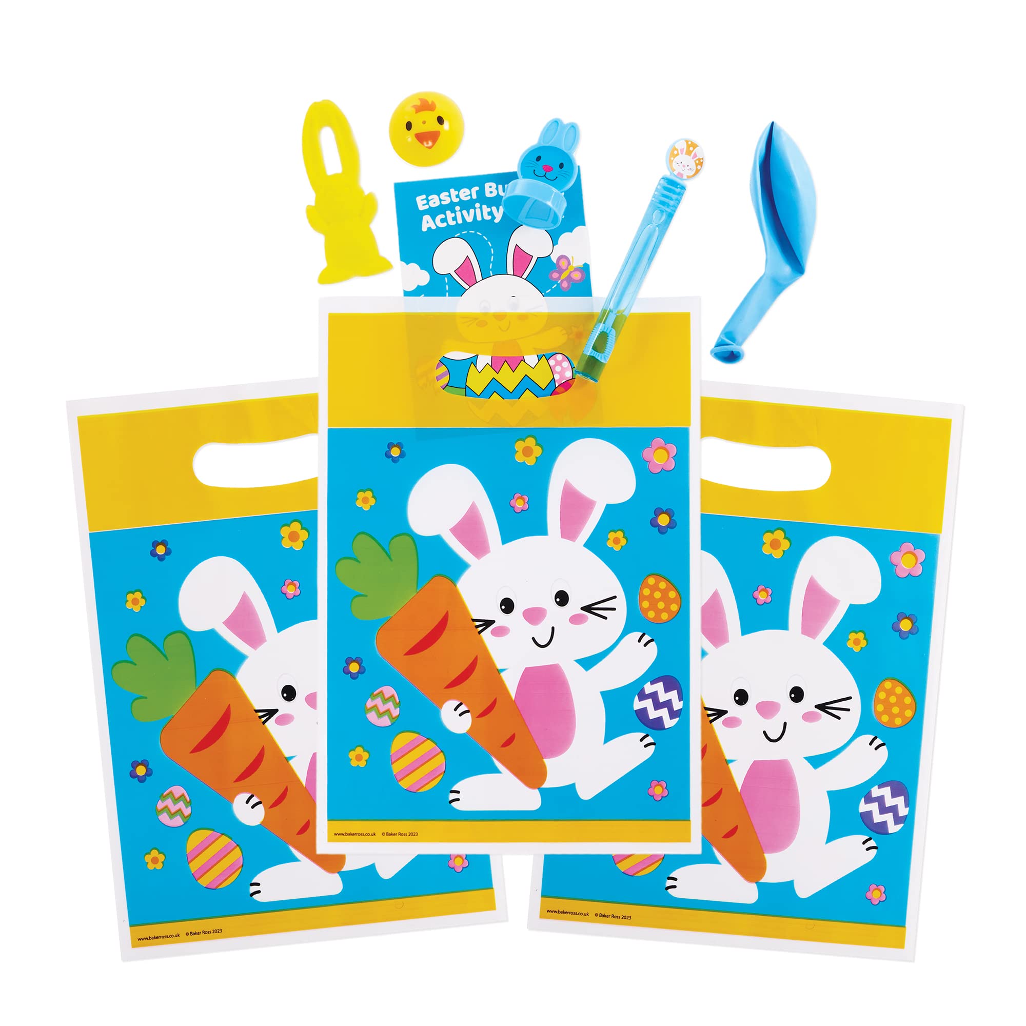 Baker Ross FX481 Easter Party Loot Bags - Pack of 10, Easter Party Bags Multipack for Kids