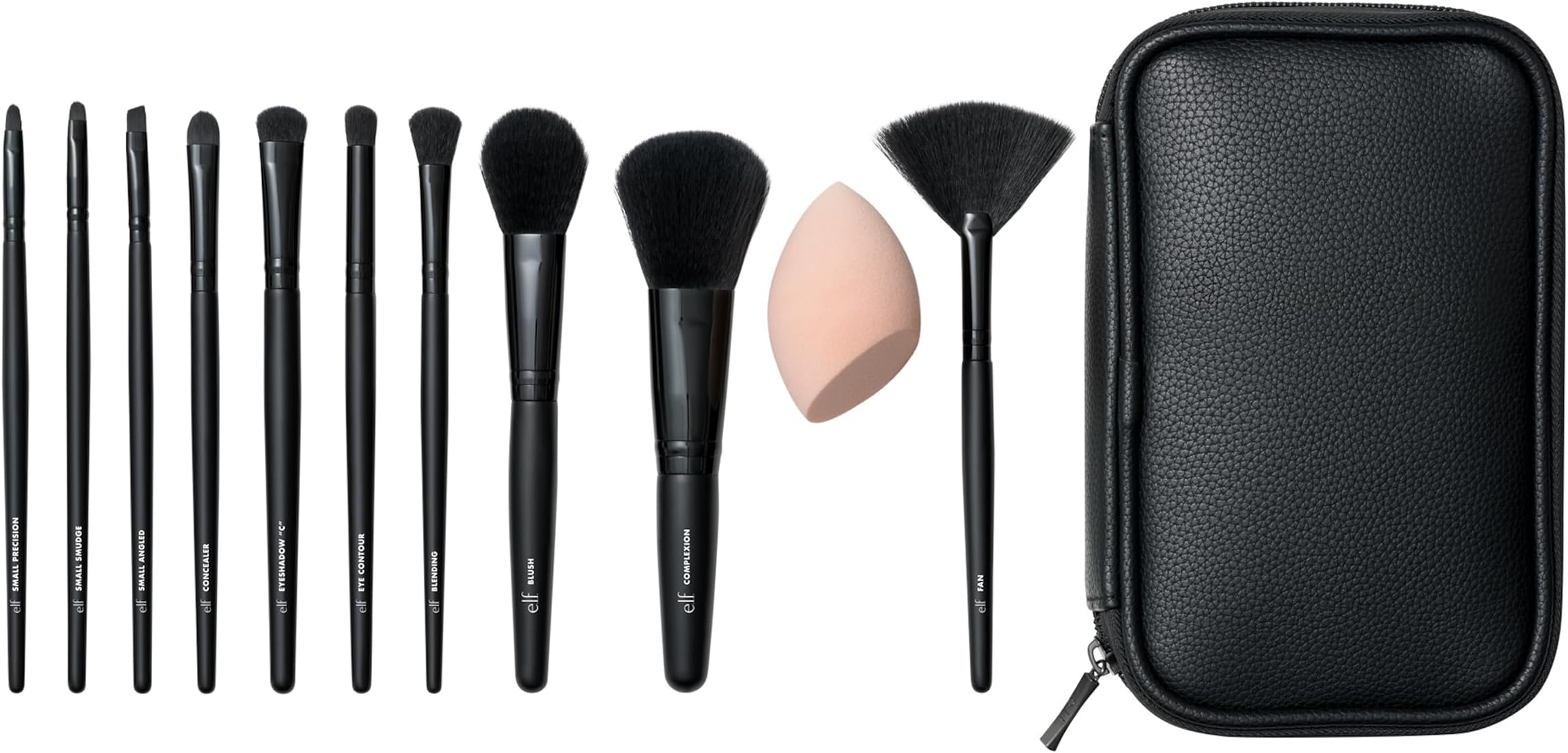 Full Face & Eye Makeup Brush Set, 11 Makeup Brushes For Foundation To Bronzer, Eyeshadow & More, Vegan & Cruelty-Free