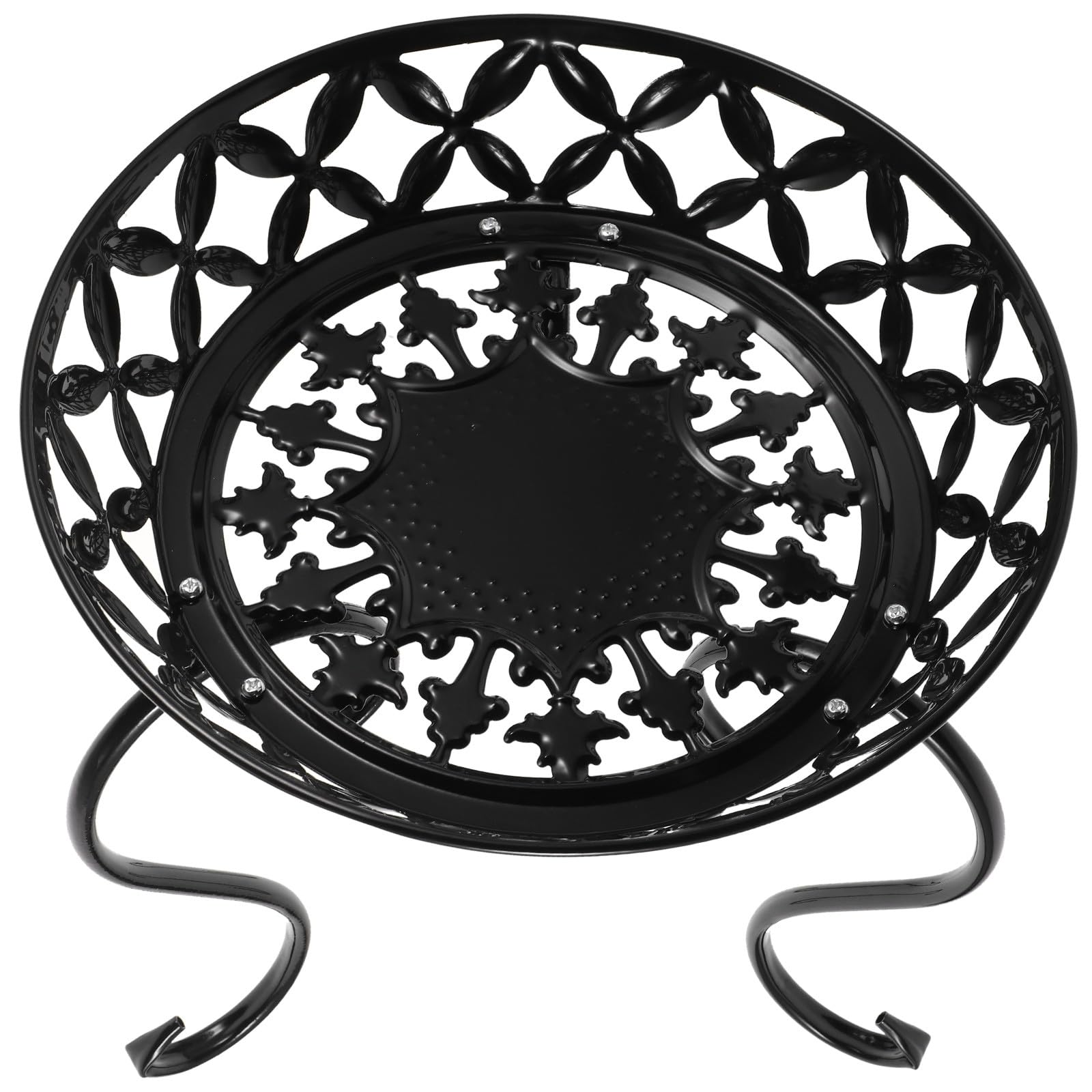 Étagère à plantes d'intérieur fer noir grand support d'angle fleurs charge lourde