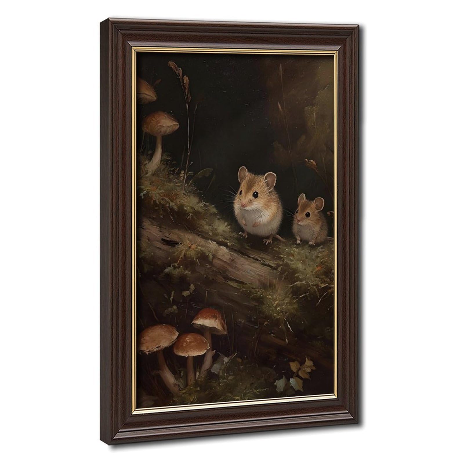 Bareronor Turquoise Whimsical Mouse (2) Canvas Poster Bedroom Decor Landscape Office Room Decor Gift 24" L X 36" W