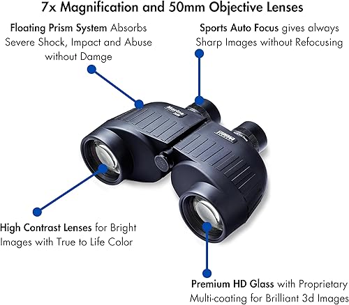 Vista 2 de Steiner Prismáticos marinos para adultos y niños, prismáticos de 7 x 50 para observación de aves, caza, deportes al aire libre, turismo de vida
