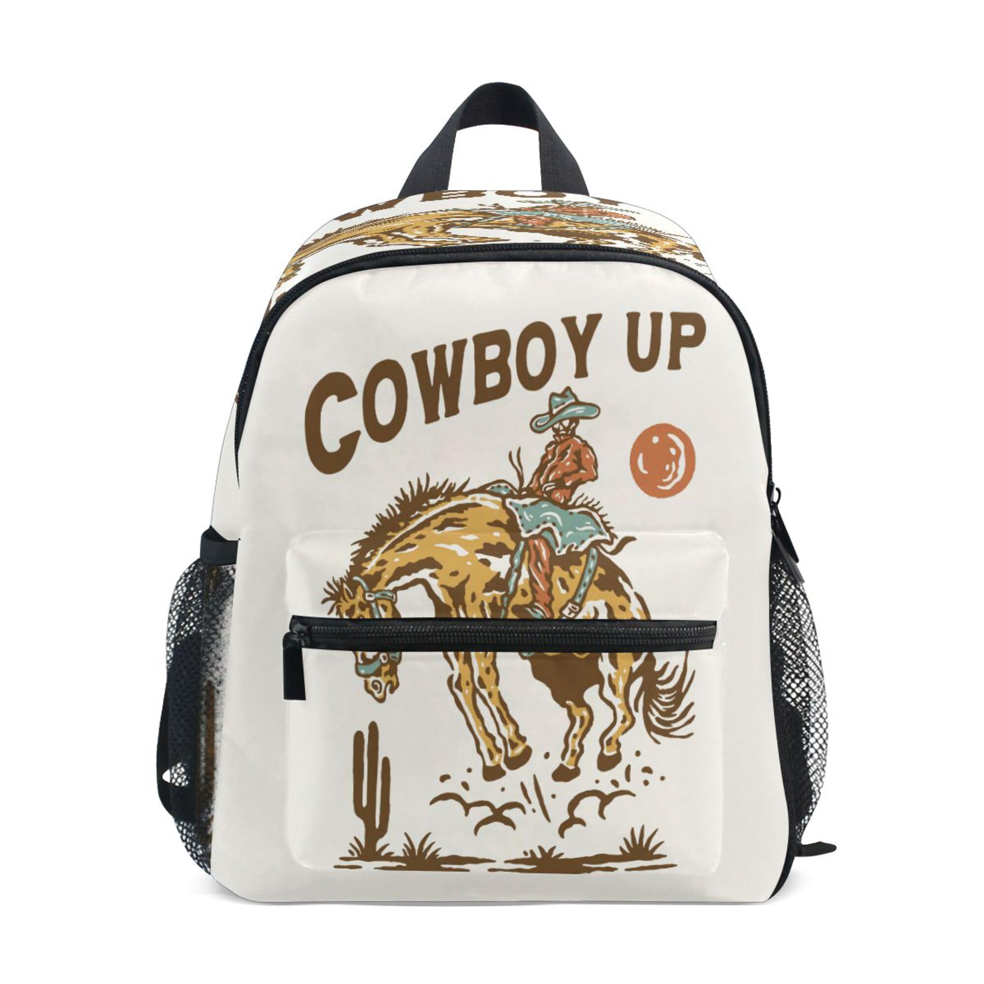 Snapklik.com : Cowboy Illustration Rodeo Vintage Wild Toddler Backpack ...
