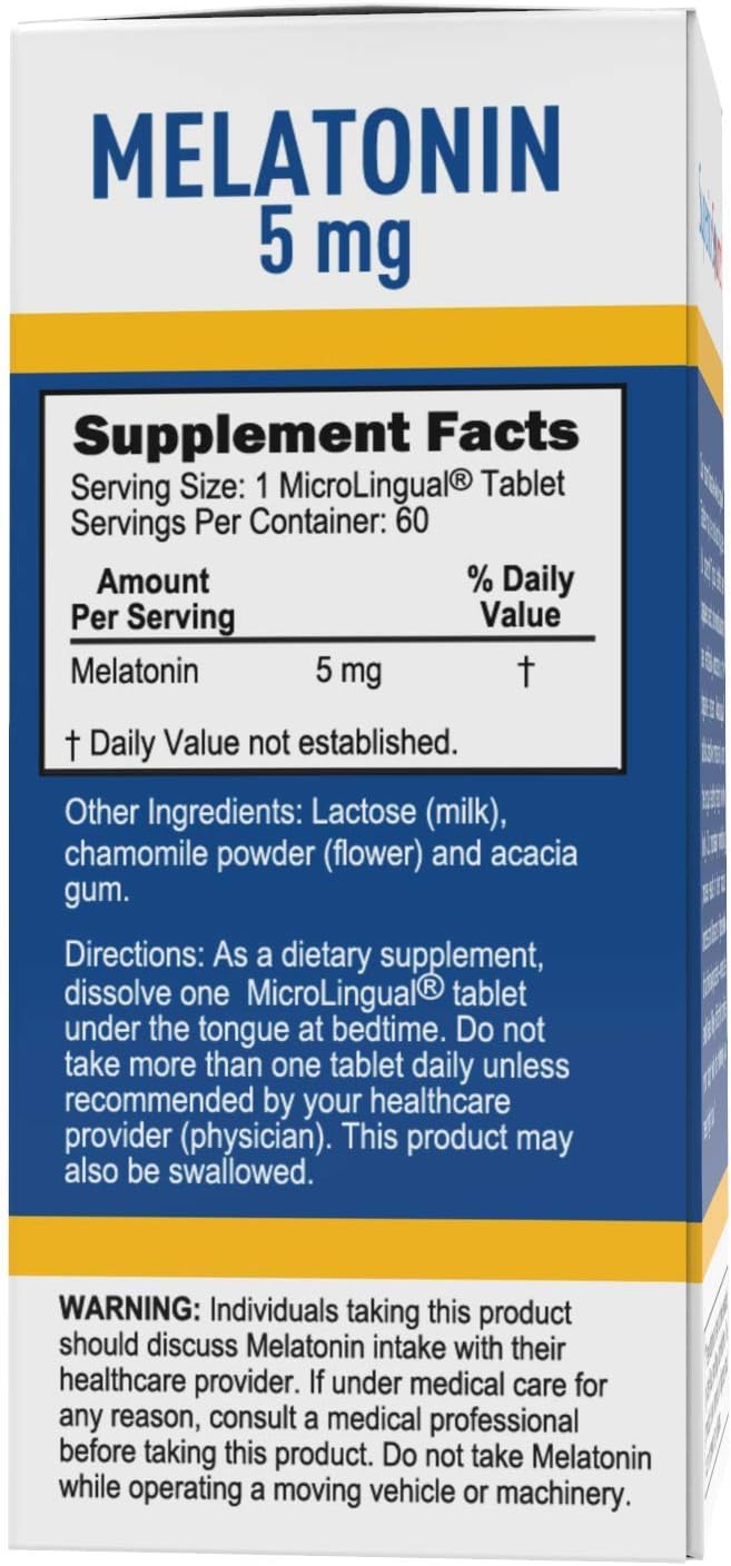 Superior Source Melatonin 5 mg, Under The Tongue Quick Dissolve Sublingual Tablets