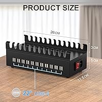 Vista 7 de 300W USB Charging Station, ALI SEA 22 Port USB Fast Charging Station for Multiple Devices, Multi Charger Station Organizer Compatible with
