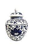 Ancient Chinese Style Blue and White Porcelain Jar