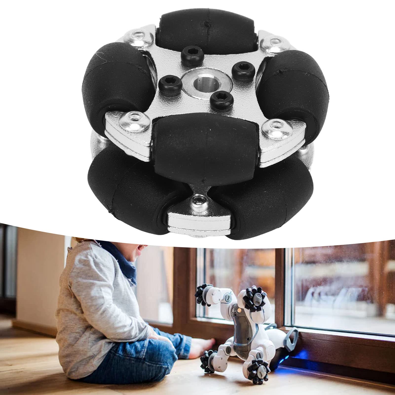 Fafeicy 48mm Roue Omnidirectionnelle Double Rangee Pour Robot Industrie