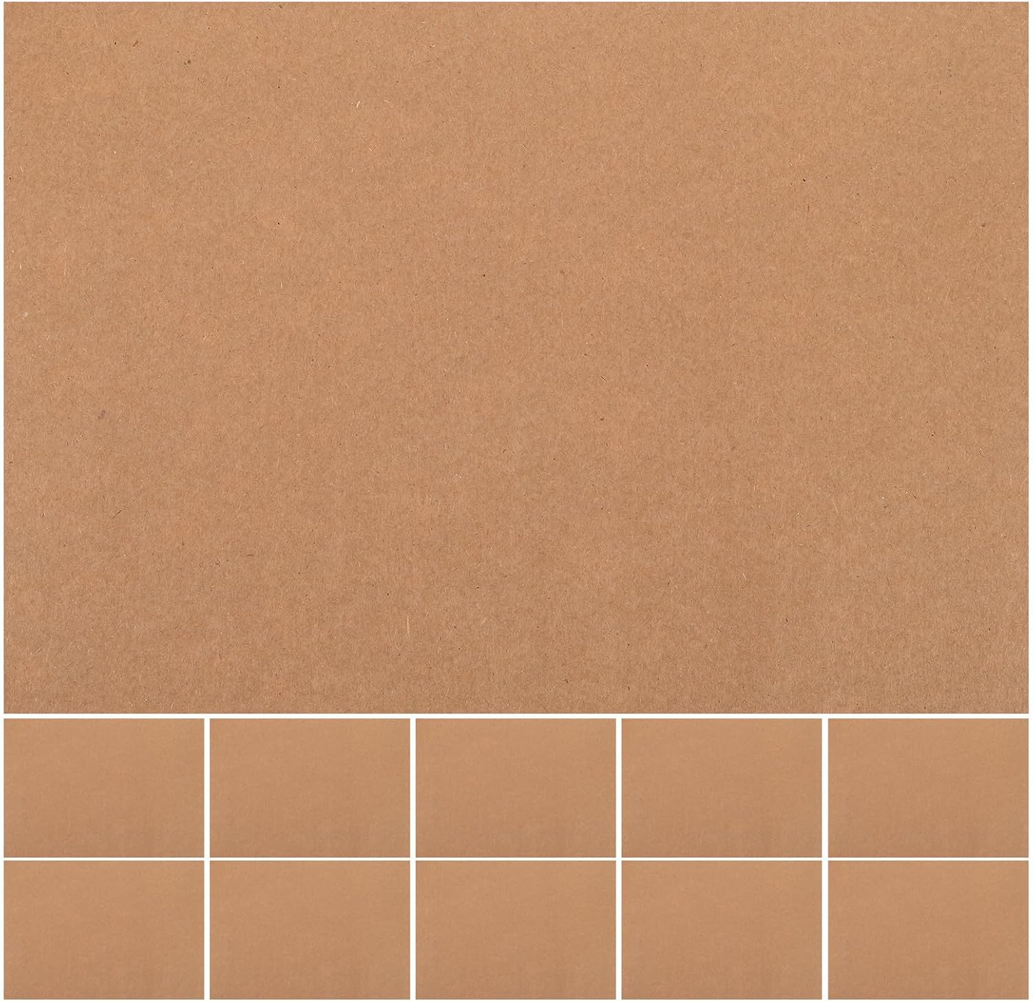 Zerodeko 50pcs Lightweight Khaki Cardboard Dividers for Boxes, Reliable Paper Chipboard Inserts for Shipping and Packing, Flat High Density Board Center Sheets for Stores and Homes