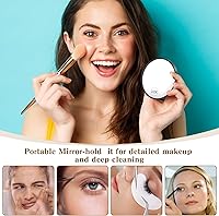 Vista 2 de Magnifying Mirror, 3.5 Inch Round 20X Mirror and 10X Magnifier Mirrors with 2 Suction Pads for Easy Mounting, Portable Travel Magnified Mirror, and