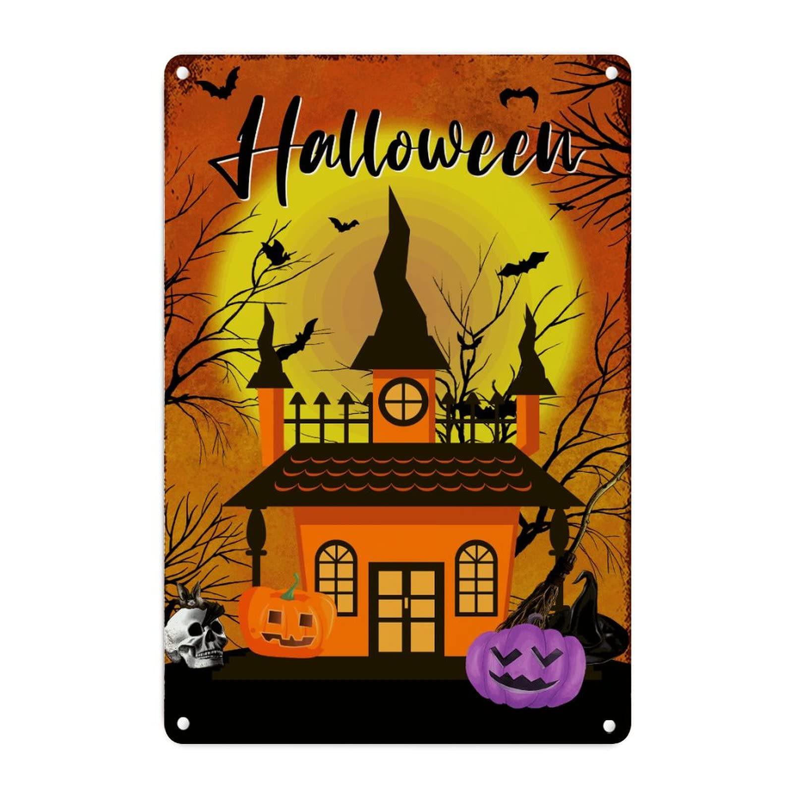 Citrouille effrayante d'Halloween murale pour transformer facilement un porche rustique