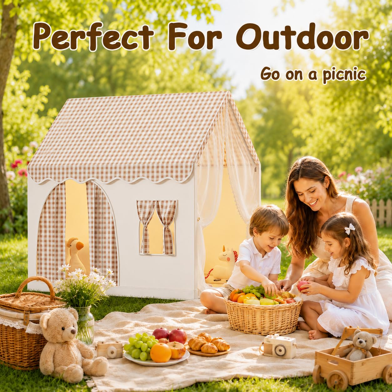 Tente de Jeu Enfants, Tente Enfant Interieur, Maison de Tente de Jeu, Tente Enfant Cabane, Grande Princesse Maison de Jouets avec fenêtres pour garçons et Filles