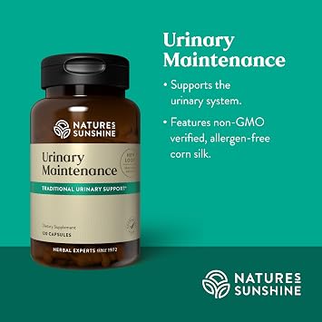 Nature's Sunshine Urinary Maintenance, 120 Capsules | Nutrients Support Urinary, Kidney and Bladder Health by Helping to Maintain Fluid and Mineral Balance