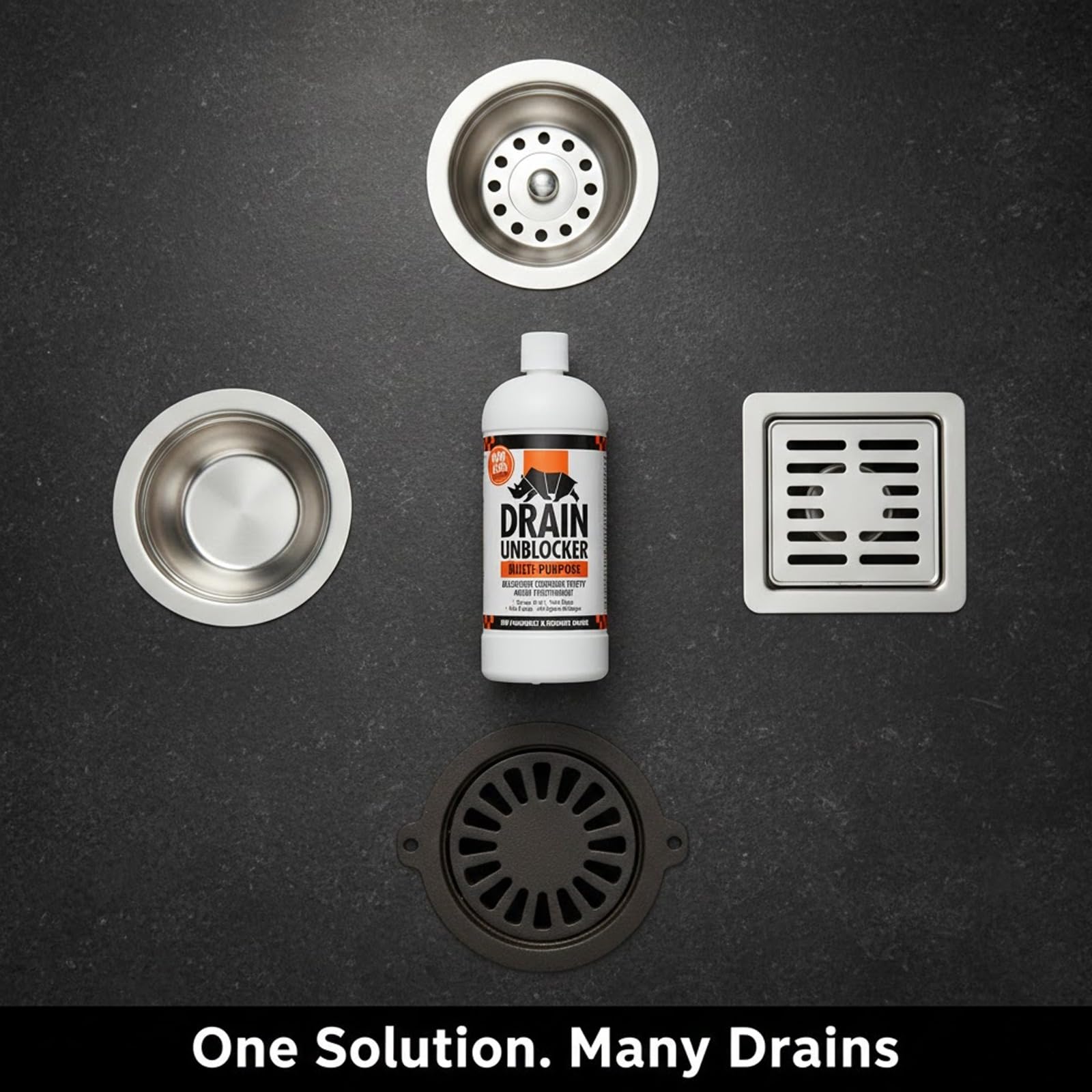 Kilrock Rhino Drain Unblocker 1L Heavy Duty Non-Acid Gel Ulti-Purpose