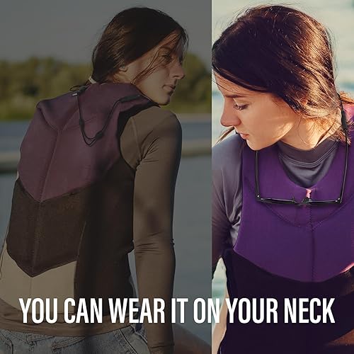 Miniatura 4 de Correas ajustables para lentes de sol para hombres y mujeres, sujeta lentes alrededor del cuello, cordón para lentes, 2 piezas (14 pulgadas, negro)