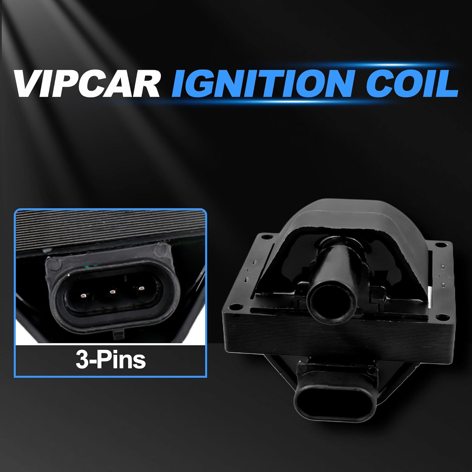 6Pcs Ignition Plug Coil Pack Compatible with Chevy/GMC 1996-2007 Silverado/Sierra 1500 4.3L, C/K Pickups, Tahoe Escalade Yukon Bravada Trucks, Express/Savana Vans, #DR49 10489421 8104894210