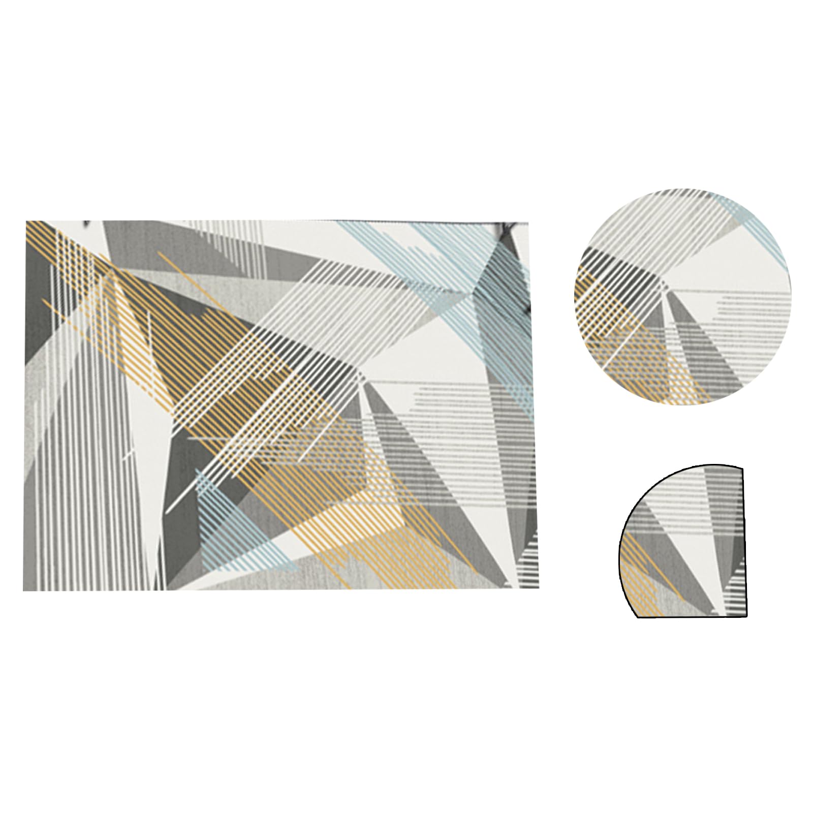 Tapis de Salon Scandinave, 180x250 cm, Poils de Cristal Doux, Antidérapant, Anti-Pelucheux, Multicolore, Rectangulaire