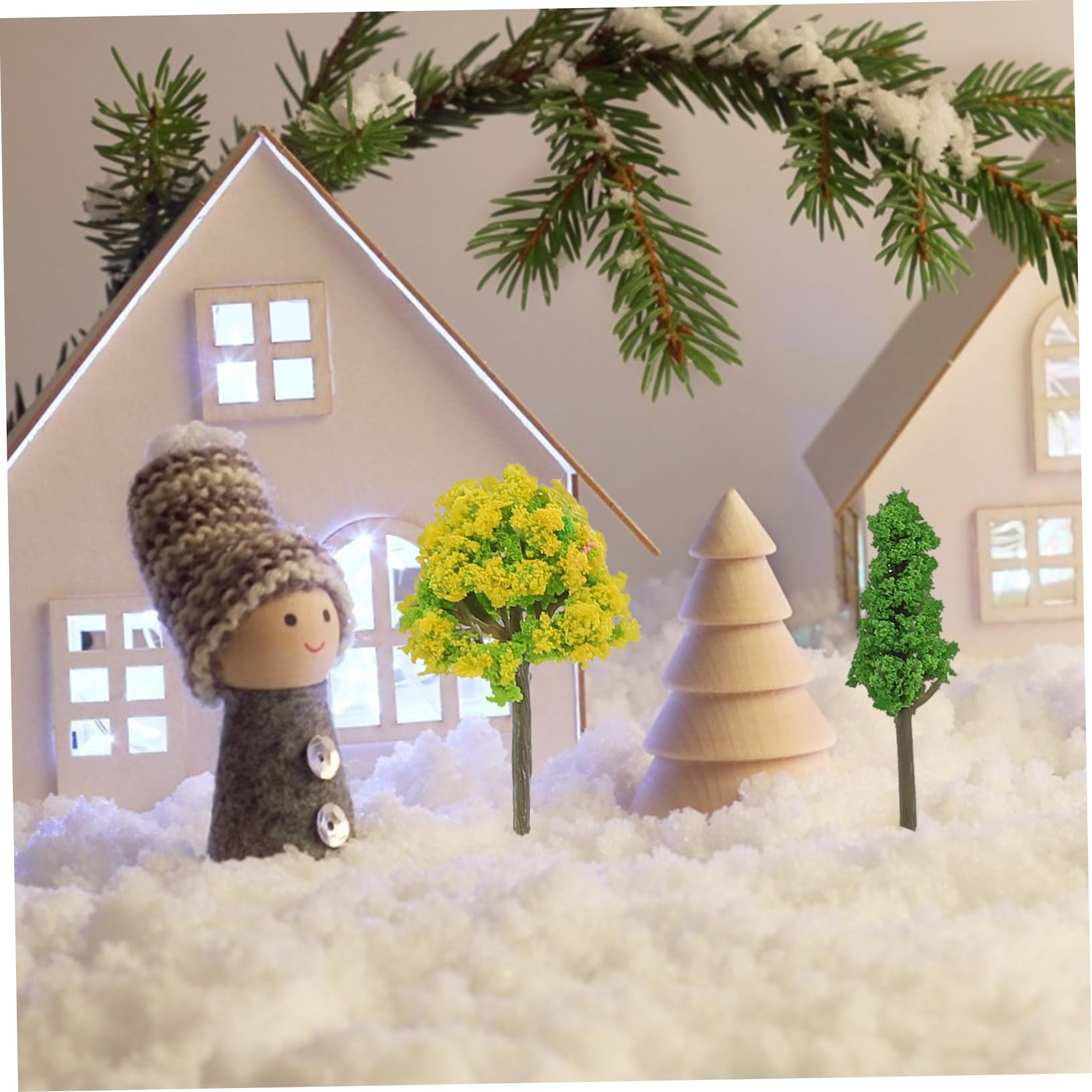 TEHAUX 180piezas Mini Árboles Decorativos De Plástico para Maquetas y Paisajismo Modelos De Árboles Miniatura para Decoración De Altura para Escenarios De Paisaje y