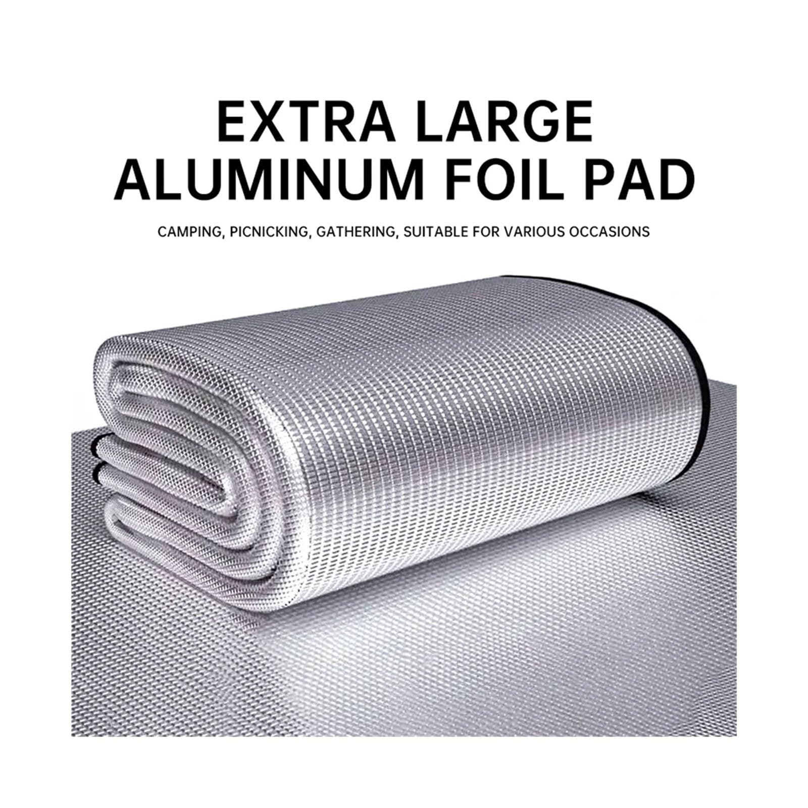 Manta Picnic Estera de Piso película Aluminio Doble Cara for Exteriores, Estera Espuma Aislante a Prueba Humedad, Impermeable for Camping, Picnic, for Tienda Playa(2x2m 2pcs)