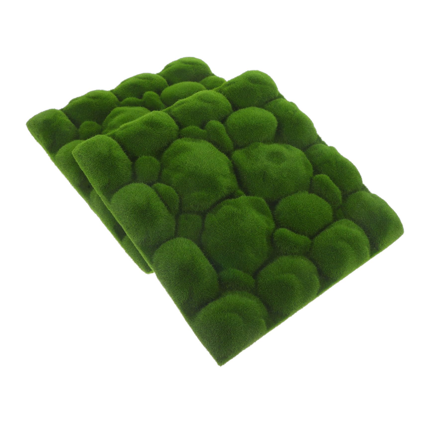 Muschio Artificiale Verde 2 Pezzi per Decorazioni Fai-da-te in Giardino e Pareti, Materiale in Schiuma Epe Tessuto e Cotone per Paesaggio Micro e Decorazione Cortile