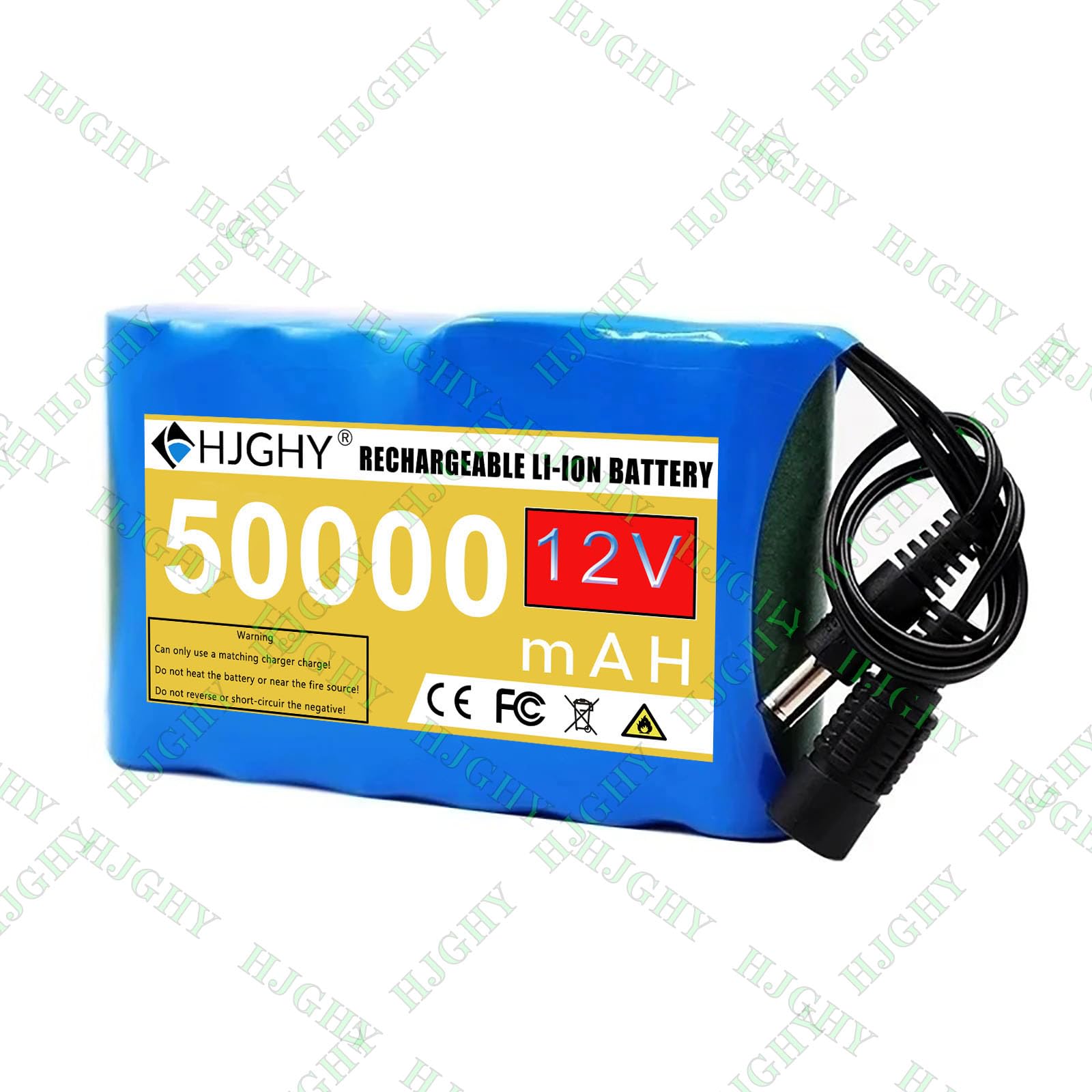 Batteria agli ioni di Litio 12V 50000mAh Batteria Ricaricabile Batterie al Litio PVC 50Ah Protezione BMS Integrata con Caricabatterie CC 12,6V per Kit Motore da 600W