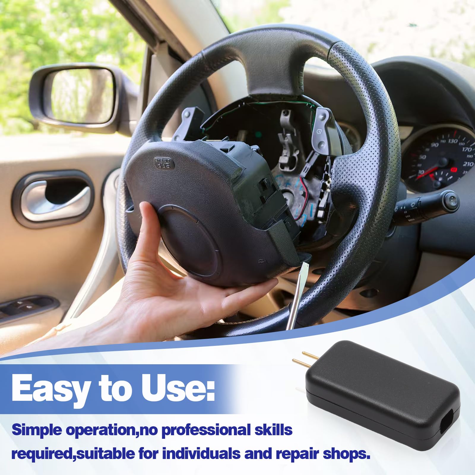 VOSSOT 6 Pezzi Airbag Simulator Universale Emulatore Airbag Auto per Test e Sostituzione, Strumento Diagnostico Auto Kit Riparazione Car Repair Tool, Simulatore di Airbag di Rilevamento
