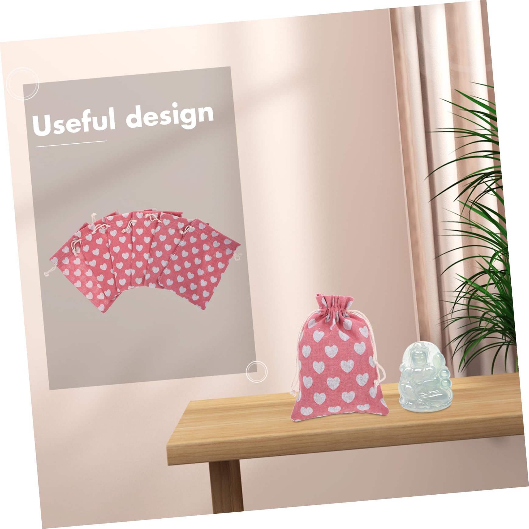 Pochettes à Bijoux 50 Pièces en Tissu Rose Fermeture à Cordon