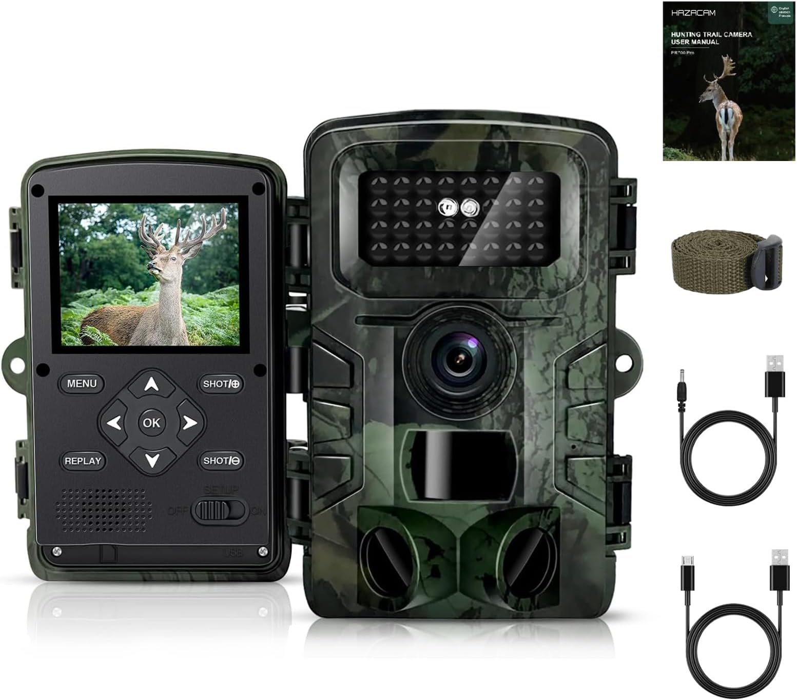 Caméra De Chasse Surveillance 20MP 1080P HD Avec Vision Nocturne A Led Infrarouges Etanche Ip66 195710