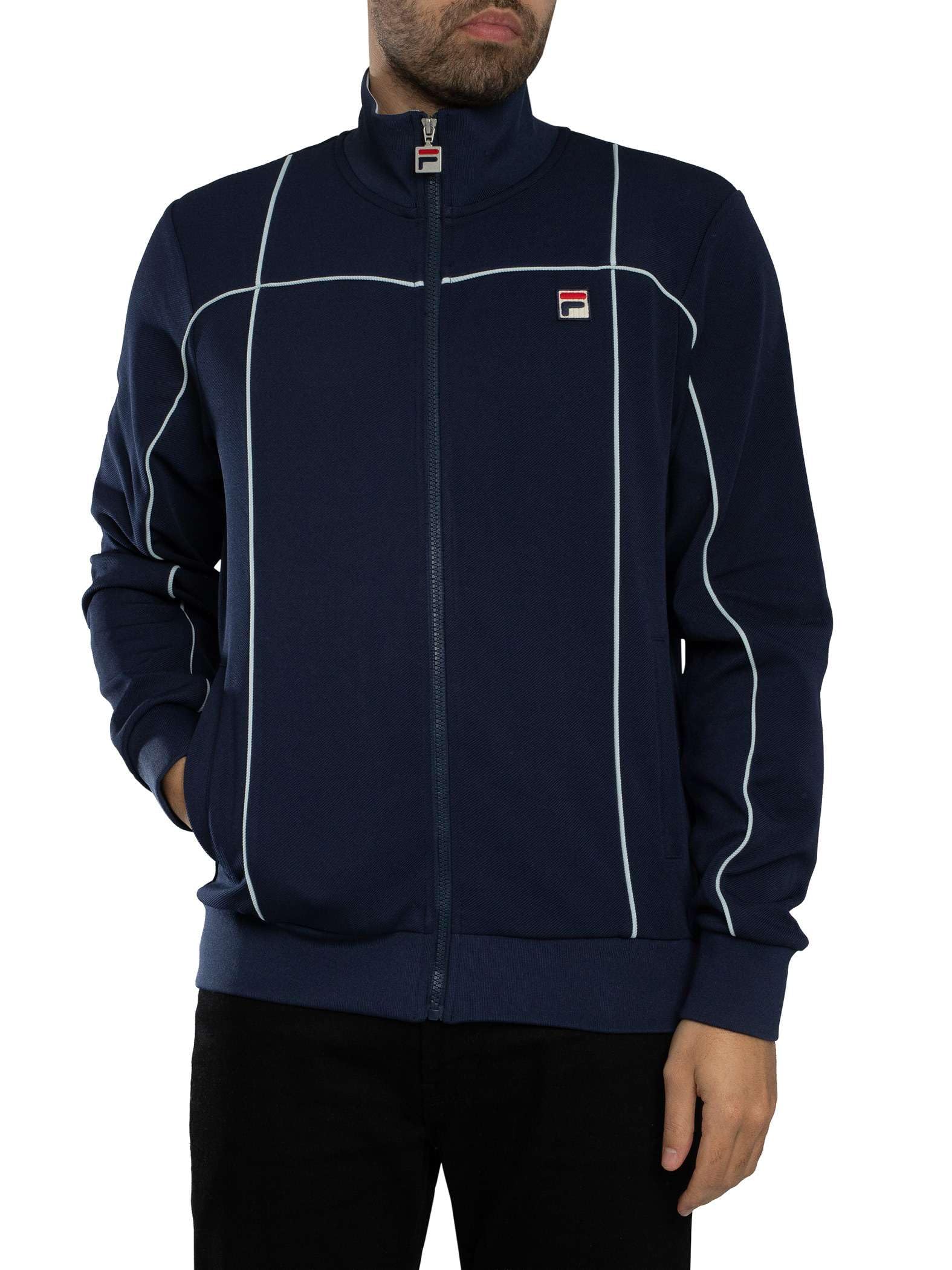 Fila Men's Navy/Skyway Armando Contrasting Piping Track Jacket, L