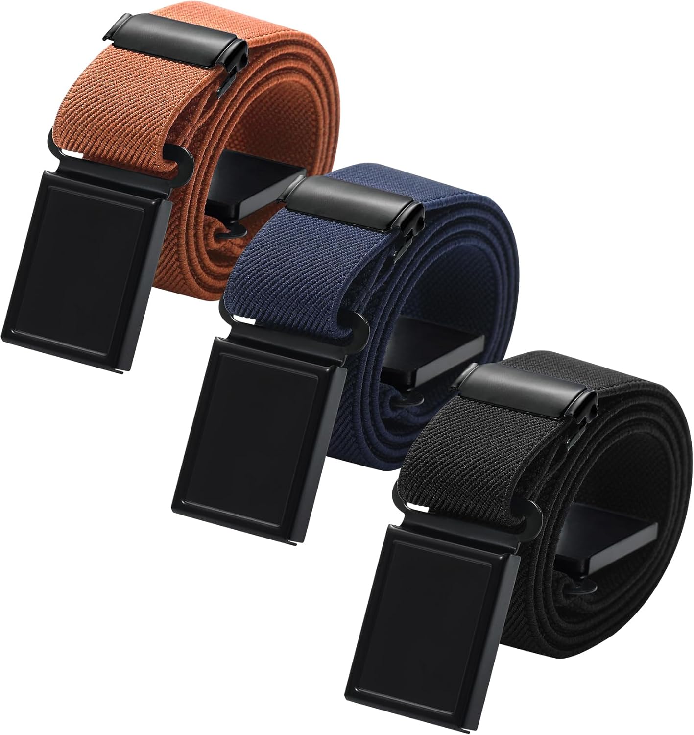 AWAYTR 3 PCS Kids Adjustable Magnetic Belts - Easy to Use Magnetic Buckle Belt for Boys and Girls