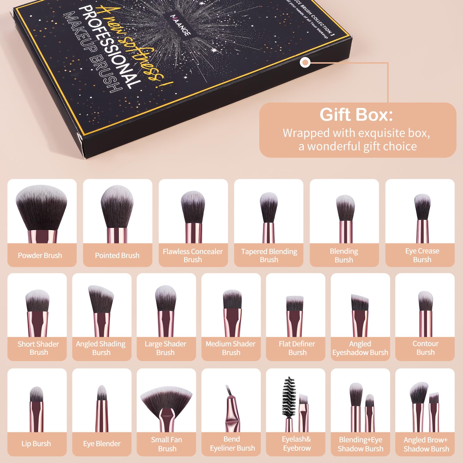 Amazon.com: Make up Brushes, 20 Pcs Professional Makeup Brushes