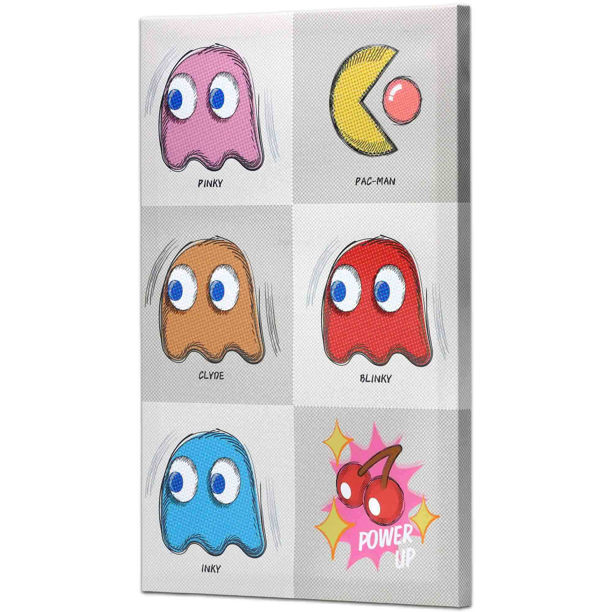 パックマン公式品　90s ウォールアート ウォールデコ 壁掛けアート インテリア Amazon.co.jp: Open Road Brands パックマン キャラクター コラージュ