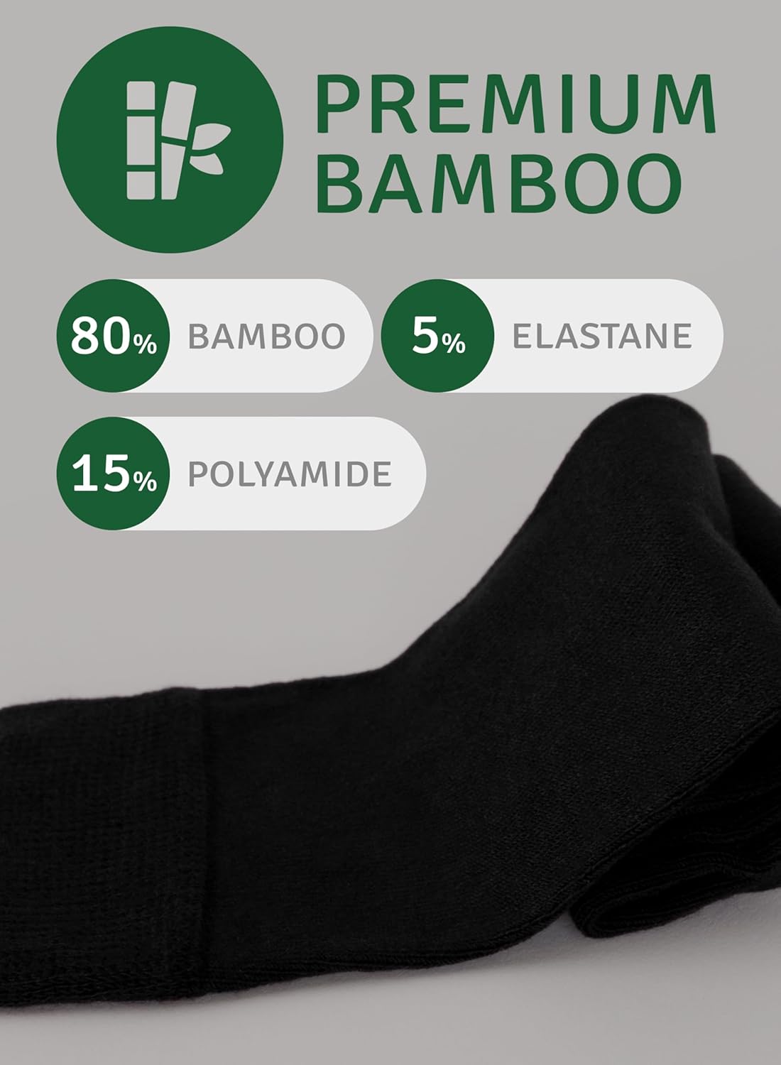 Women's Bamboo Dress Socks, Crew for Business Trouser Casual, Soft, Thin & Seamless, Size 6-9/9-12 (3, 4 or 5 Pairs) - Image 4