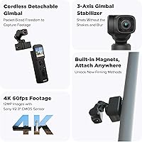 Vista 7 de Feiyu Pocket 3 Kit Cámara de Vlog Manual 4K Estabilización de Imagen de Gimbal de 3 Ejes 1/2.3" CMOS 4K60fps 1080P 120fps Ángulo Ultra
