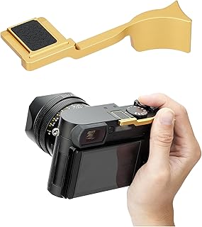 JJC Deluxe Metal Thumb Up Grip for Leica Q3 Camera, Hot Shoe Thumb Rest Support Grip for Stable and Safe Hand Hold, with Anti-Scratch Silicone Pad, Not Affect The Use of Camera Buttons