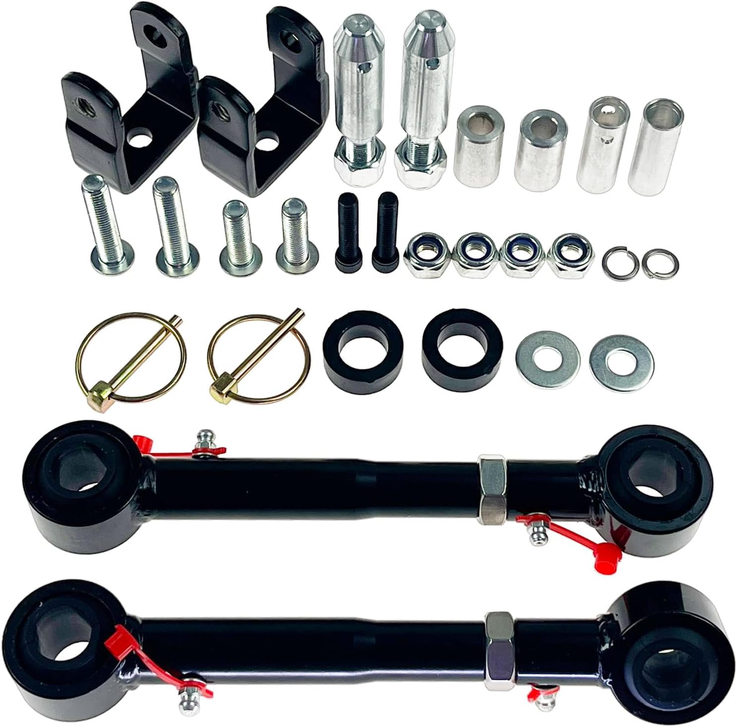 Adjustable Front Swaybar Quicker Disconnect System with 2.5" - 6" Lift for Jeep Wrangler TJ 1998-2006 | XJ Comanche MJ 1984-2001, Replace 2030 Quicker Disconnect Sway Bar links Off-Road Suspension