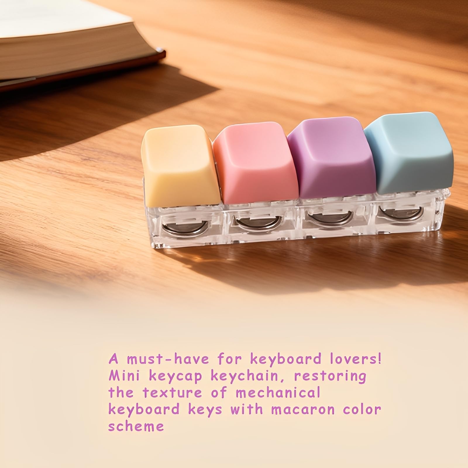 Keyboard Fidget Toy, Portable Keyboard Clicker Keyring, Fun Fidget Clicker Keychain - Image 4