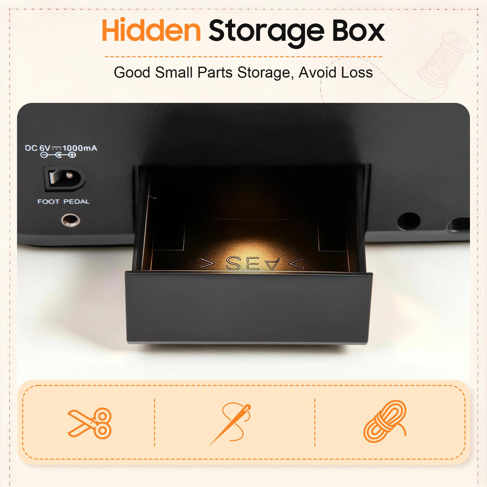 Machine À Coudre Électrique Portable Double Vitesse Avec Éclairage LED Et Pédale, Machine À Coudre Mini Home Bras Libre, Pour Coton Soie Lin Et Tissus Divers