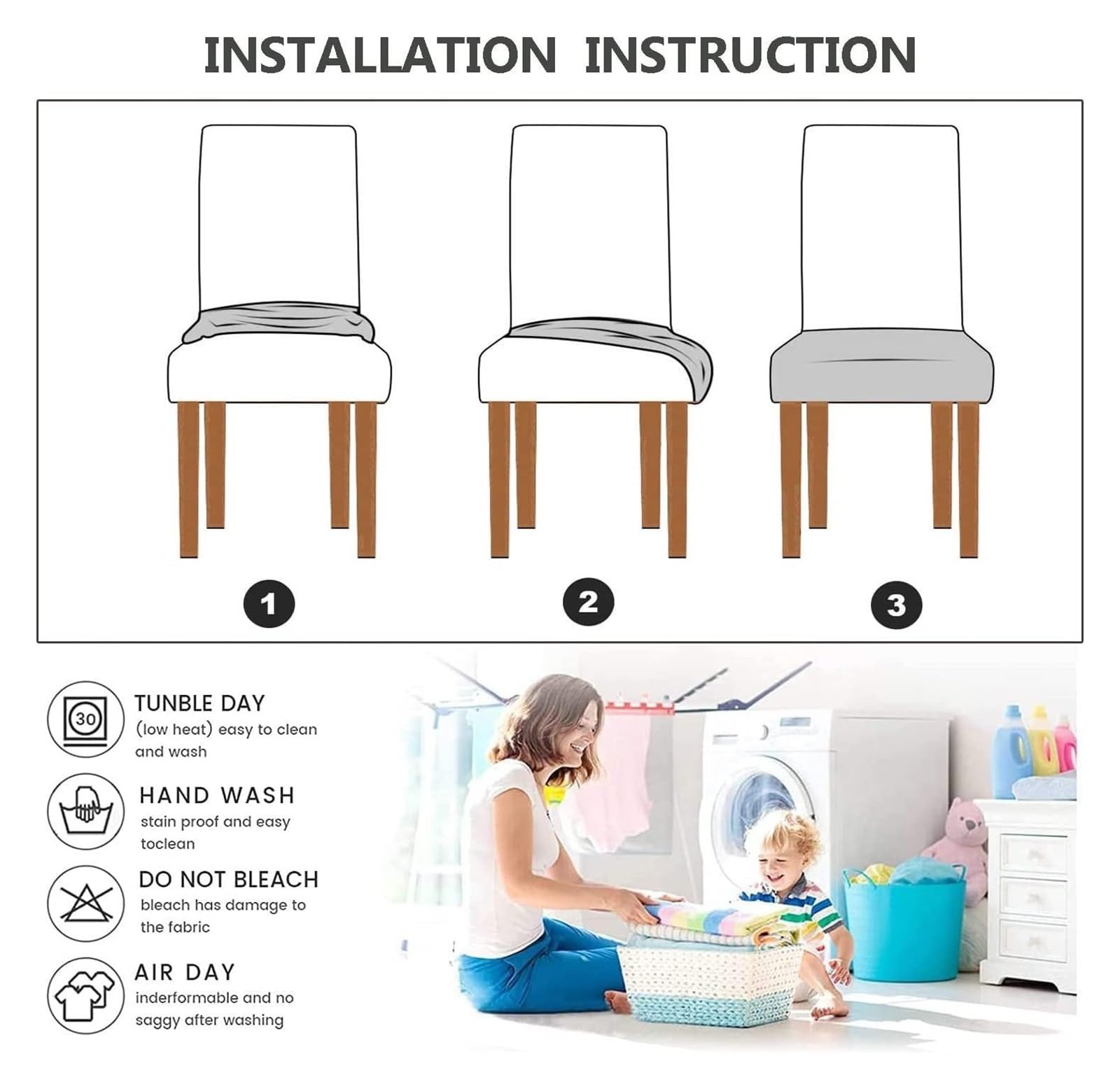 Stuhlhussen 6er Set Universal Stretch Stuhlhussen Moderne Samt Husse Abnehmbare Stuhlbezug Stuhl Abdeckung Esszimmer überzug Spannbezug,für Bankett Deko und Hochzeit Partys ( Color : Dunkelgrau , Size