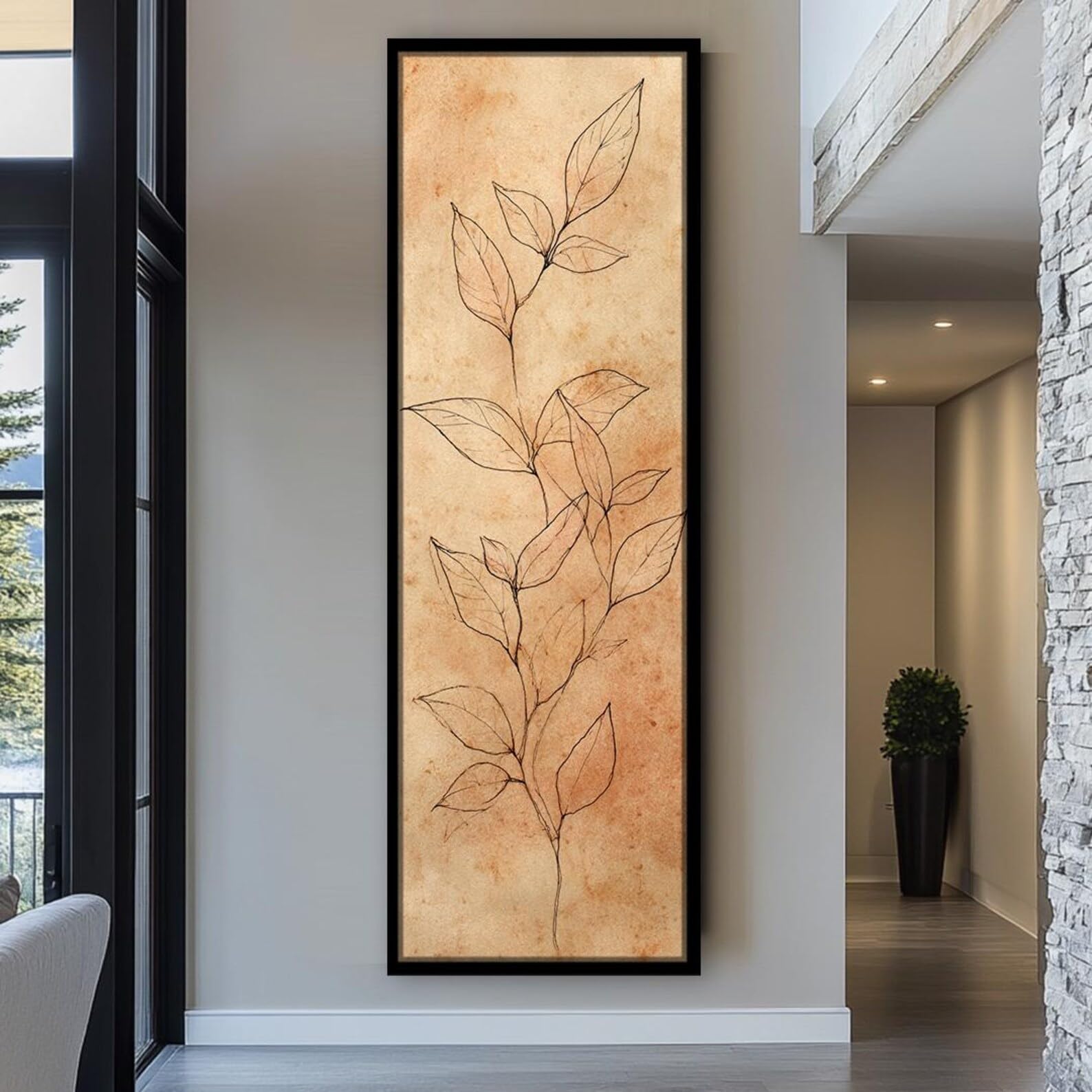 Xbtykpb Frameless Long Vertical Print, Tall Narrow Canvas Wall Art For Dining Room, Living Room, Or Bedroom, Long Posters Artwork Painting(40X120cm/Frameless)