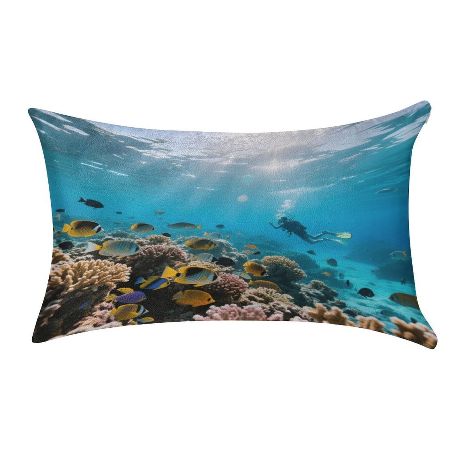 Fekiloot Style Great Barrier Reef Underwater World Pillow Covers Home Decor Pillow Cases