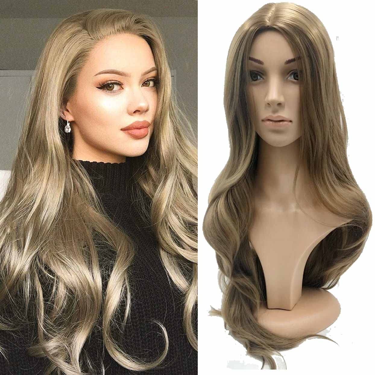 Sponsored Ad – e estelle Hair Long Wavy Wig With Bangs High Synthetic Heat Resistant Wigs Curly Wavy Hair Wigs for Women Girls Beauty Fashion Natural Looking Curly HairDaily Party use (long, Lightbrown)