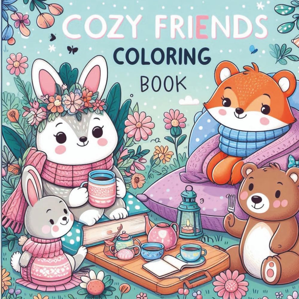 Cozy Friends Coloring Book: Snuggly Scenes