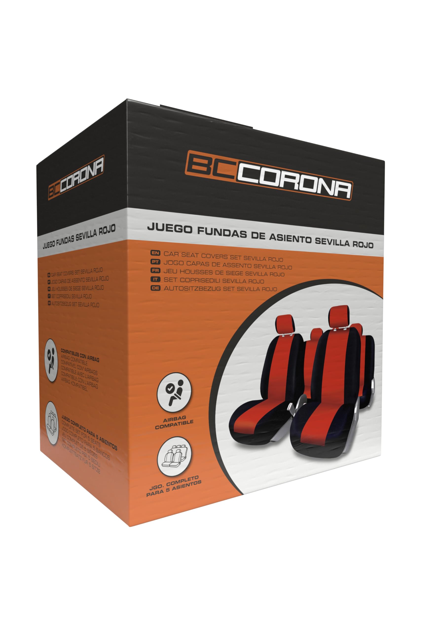 Auto Split Posteriore Coprisedili Set Completo Tessuto Nero per Peugeot