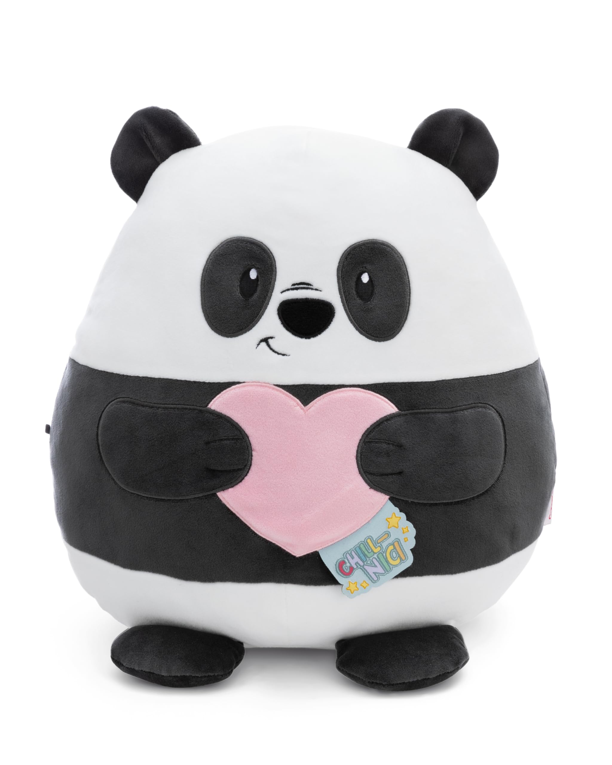 NICI soft toy Chill-NICI panda with heart 30cm white - Cuddly cute plush to snuggle and play with, for children & adults, great gift idea - 61405